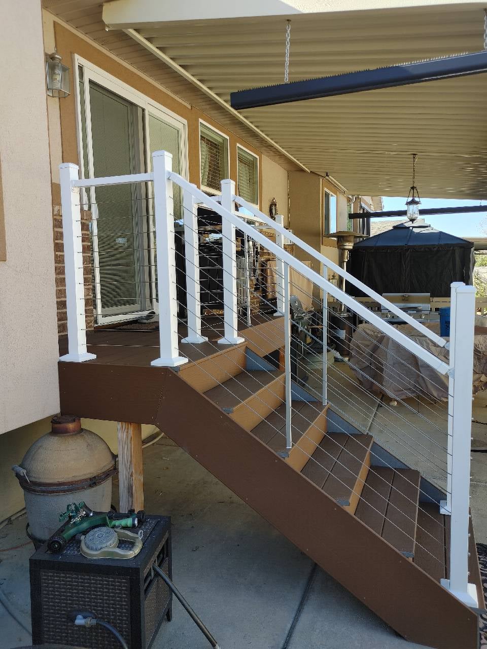 White Cable Railing by Deckorator's