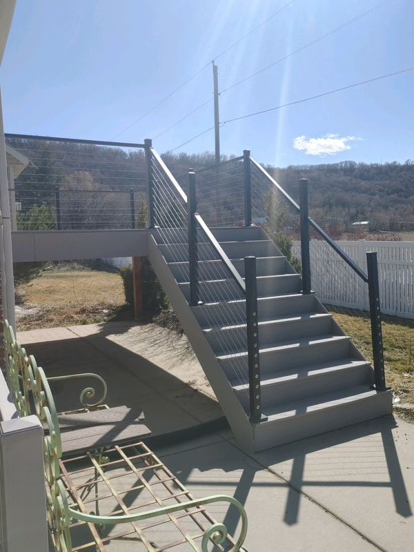 Black Cable Railing by Deckorator's